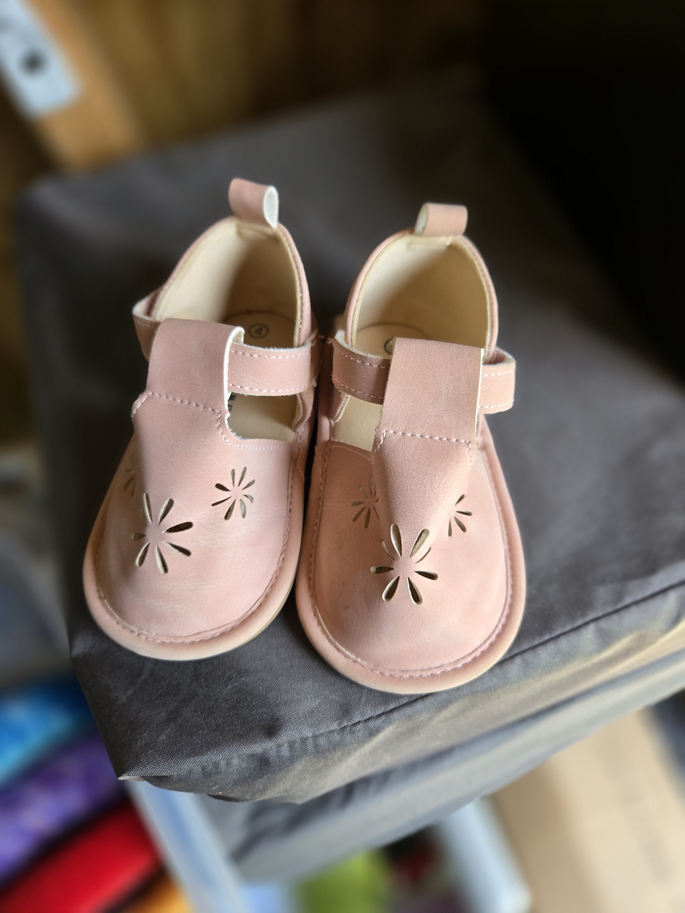 Children's Pink Leather Mary Jane Shoes